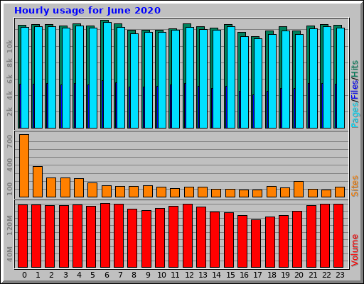 Hourly usage for June 2020