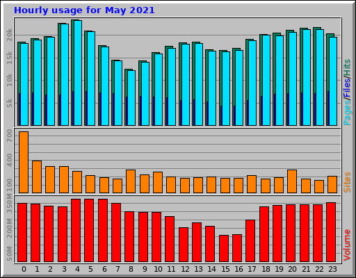 Hourly usage for May 2021