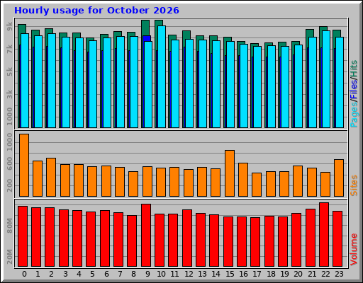 Hourly usage for October 2026